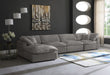 Cozy - 5 Piece Modular Sectional With Chaise - Simple Home Plus