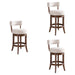Mystic - Solid Wood Upholstered 26" Counter Height Swivel Barstool - Simple Home Plus
