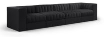 Rummi - Velvet Performance Fabric Upholstered 4 Piece Modular Sofa - Simple Home Plus