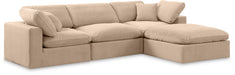 Comfy - 4 Piece Velvet Modular Sectional With Chaise - Simple Home Plus