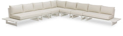 Maldives - 7 Piece Water Resistant Outdoor Patio Modular Sectional With White Base - Simple Home Plus
