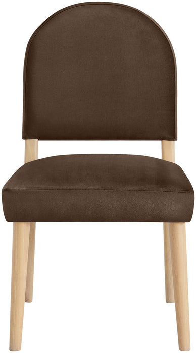Varinelle - Velvet Dining Chair (Set of 2) - Natural Frame - Simple Home Plus