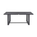 Menorca - Outdoor Patio 5-Piece Dining Table Set In Aluminum With Gray Cushions - Simple Home Plus