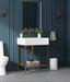 Marmo - Engineered Marble Bathroom Vanity With Gold Base - Simple Home Plus