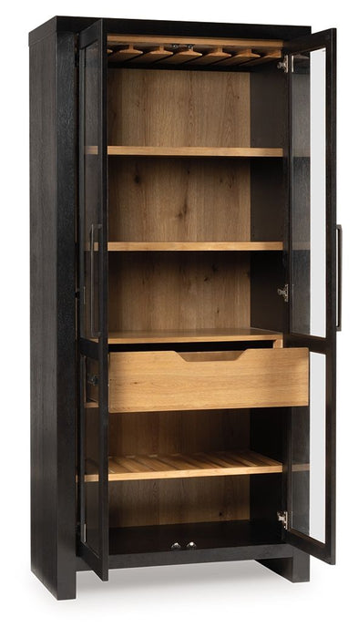 Bracken - French Black / Light Brown - Display Cabinet - Simple Home Plus