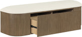 Velden - Upholstered Storage Bench With Stained Brown Base - Simple Home Plus
