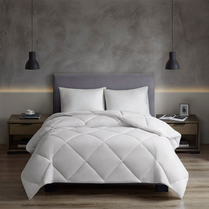 Microfiber With HeiQ Smart Temp - Oversized Down Alt King Comforter With HeiQ Smart Temp Treatment - White - Simple Home Plus