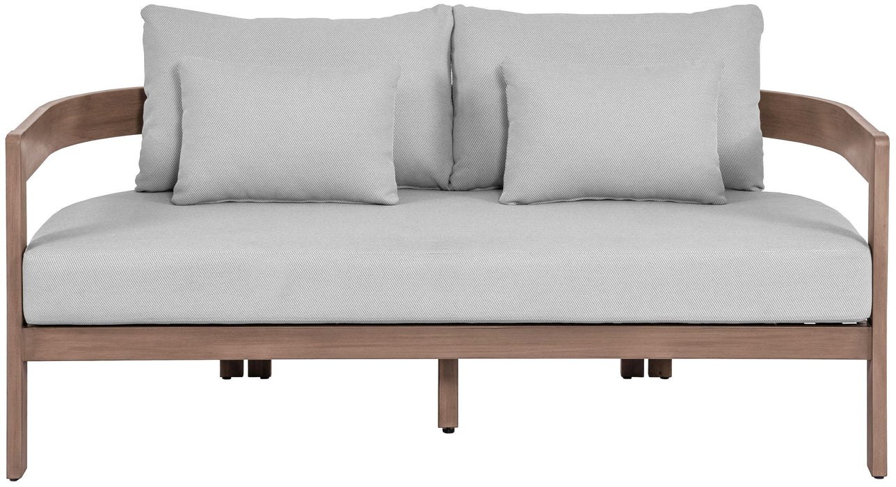 Newport - Water Resistant Fabric 65" Upholstered Outdoor Patio Loveseat - Simple Home Plus