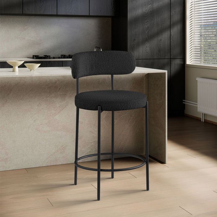 Beacon - Boucle Fabric Stool (Set of 2) - Simple Home Plus