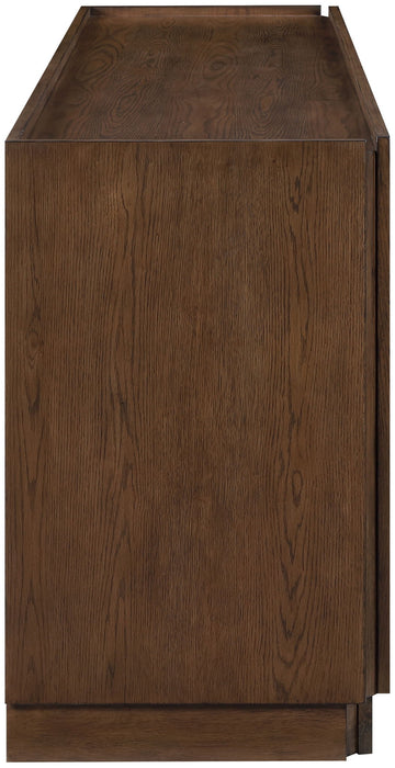 Everson - Oak Veneer And Solid Wood Sideboard/Buffet - Brown - Simple Home Plus