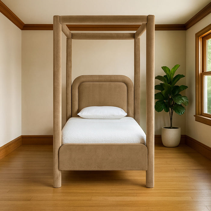 Salina - Velvet Upholstered Bed - Simple Home Plus