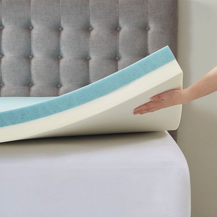 Memory Foam Mattress Topper - White - Simple Home Plus