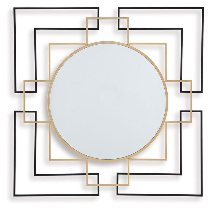 Oceanal - Black / Gold Finish - Accent Mirror - Simple Home Plus