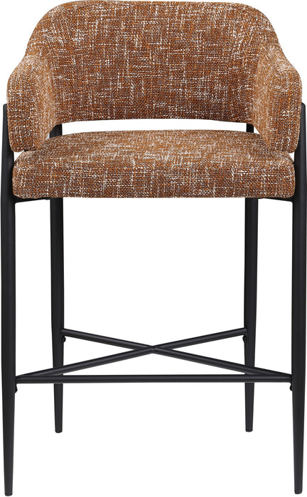 Dame - Fabric Upholstered Counter Stool (Set of 2) - Simple Home Plus