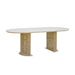Driftbay - Outdoor Oval Dining Table - White / Natural - Simple Home Plus