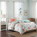 Pebble Beach - King 6 Piece Duvet Cover Set - Coral - Simple Home Plus