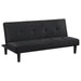 Stanford - Upholstered Tufted Convertible Sofa Bed - Black - Simple Home Plus