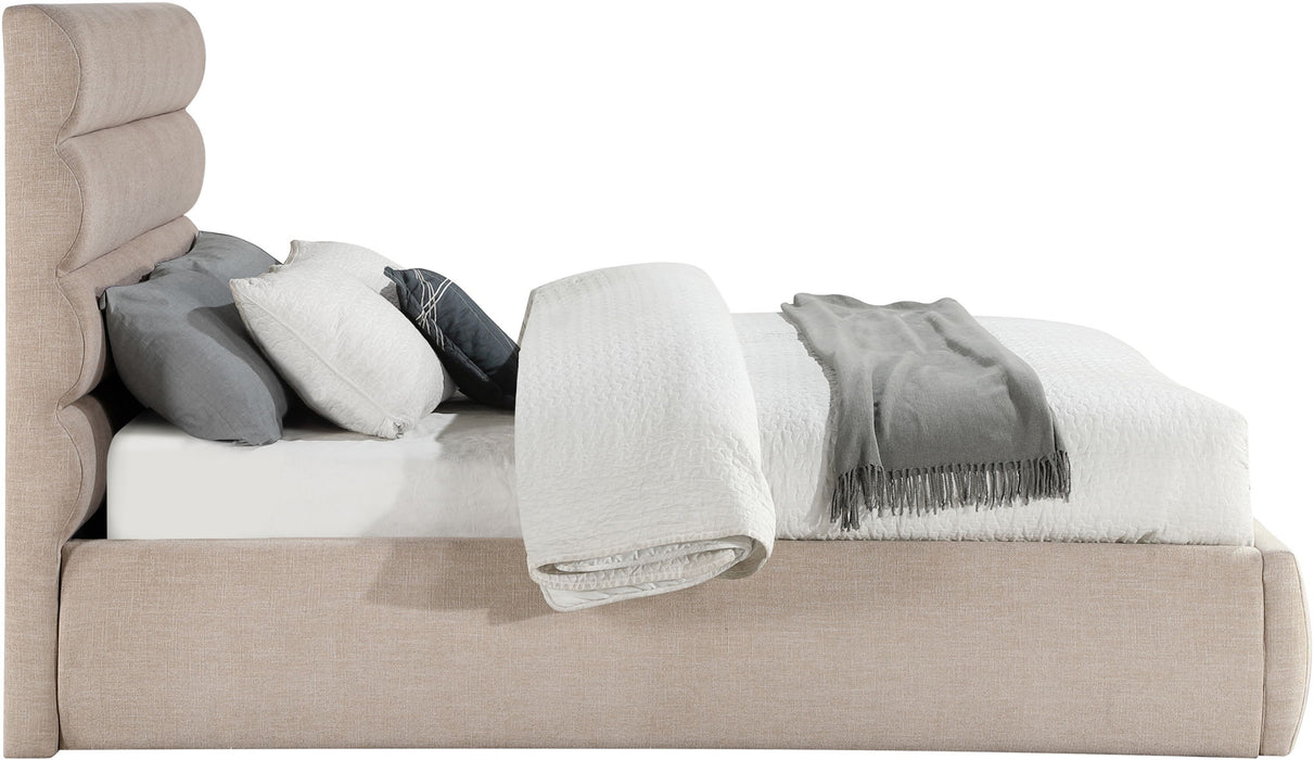 Adam - Linen Fabric Bed With 52" Headboard - Simple Home Plus