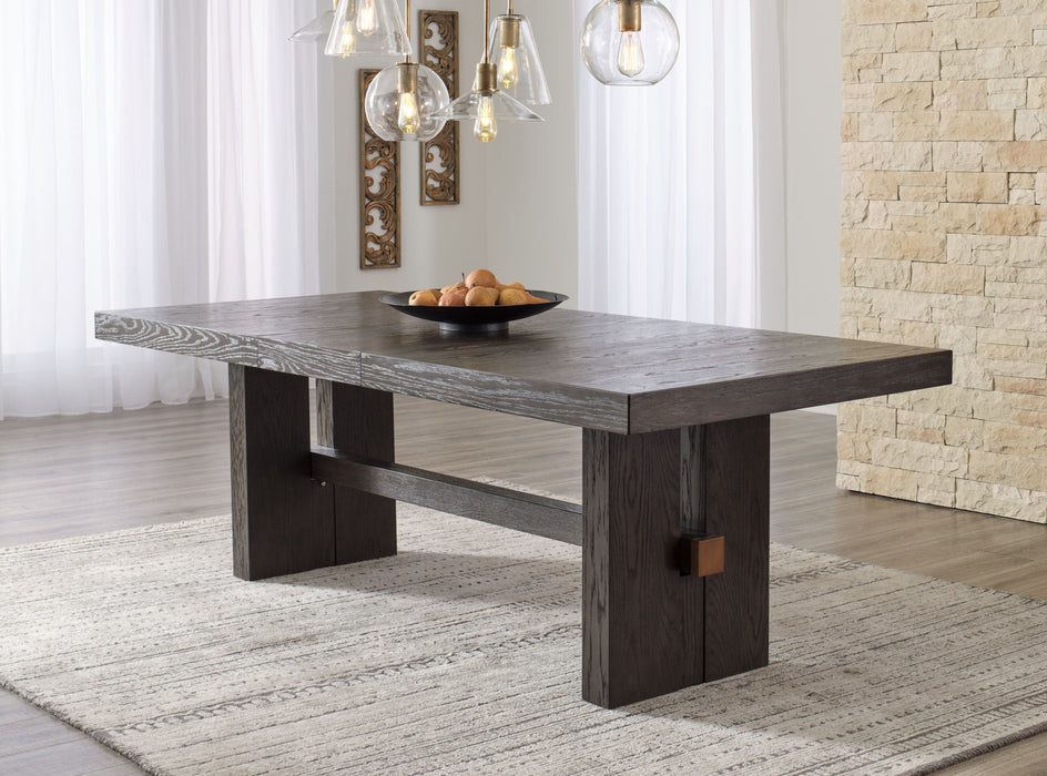 Burkhaus - Dark Brown - Rectangular Dining Room Extension Table - Simple Home Plus