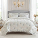 Aglaia - Quilt Set - White / Light Blue - Simple Home Plus