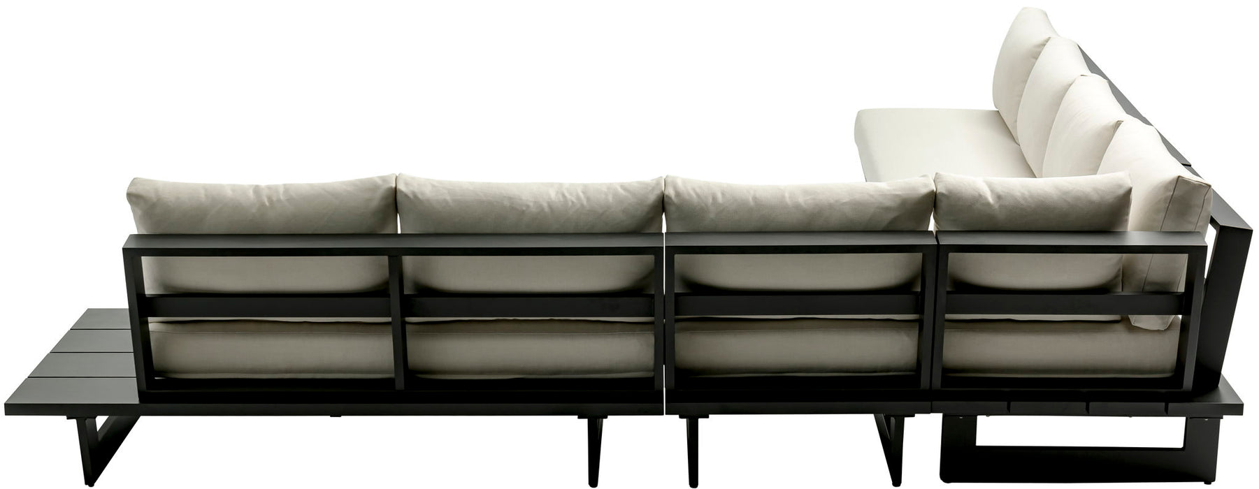 Maldives - 5 Piece Water Resistant Outdoor Patio Modular Sectional With Gray Base - Simple Home Plus