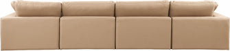 Comfy - Faux Leather Modular Sofa 4 Seats - Tan - Simple Home Plus