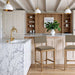 Avon - Linen Textured Performance Fabric Upholstered Counter Stool - Simple Home Plus