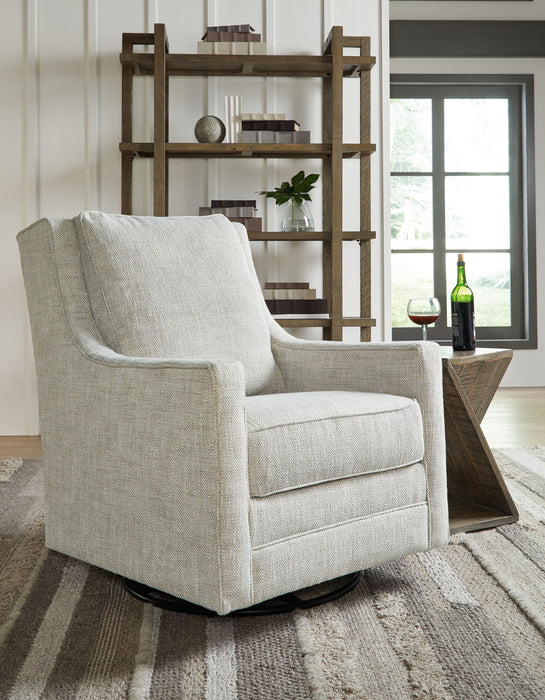 Kambria - Fog - Swivel Glider Accent Chair - Simple Home Plus