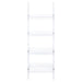 Amaturo - 4-Shelf Acrylic Ladder Bookshelf - Clear - Simple Home Plus