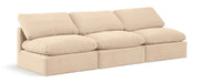 Indulge - Velvet 3 Seat Modular Armless Sofa - Simple Home Plus