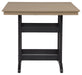 Fairen Trail - Black / Driftwood - Square Counter TBL w/Umb OPT - Simple Home Plus