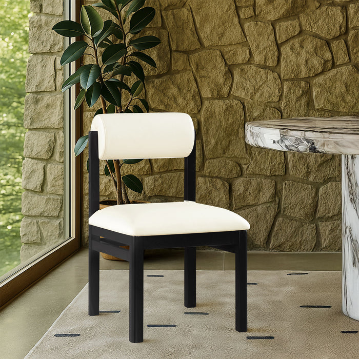 Roundhill - Faux Leather Dining Chair (Set of 2) - Black Frame - Simple Home Plus