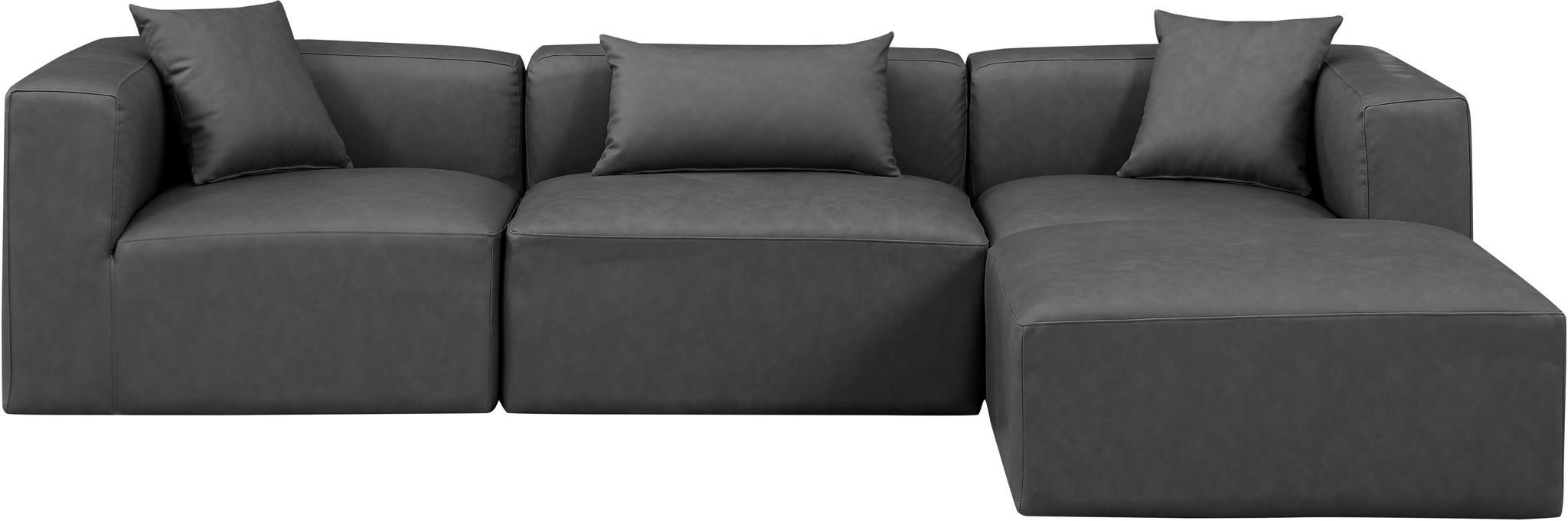 Cube - 4 Piece Modular Sectional With Chaise - Simple Home Plus