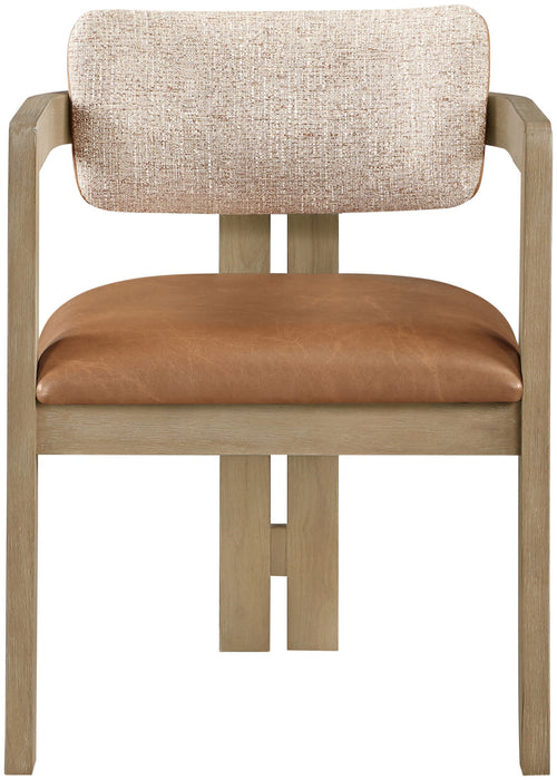 Ravina - Upholstered Dining Chair With Stained Natural Base (Set of 2) - Simple Home Plus