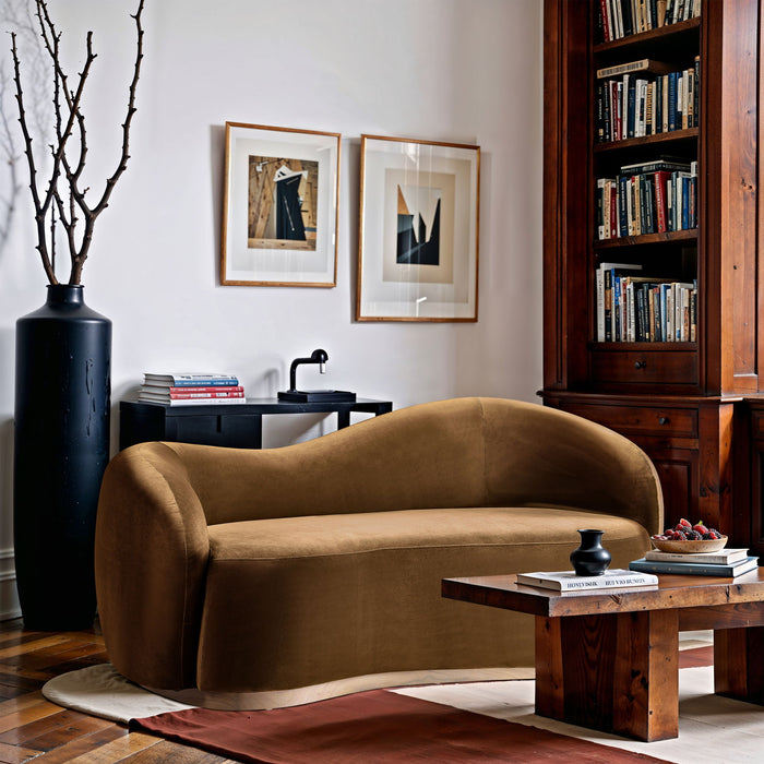 Gustavo - Velvet Upholstered Loveseat - Simple Home Plus