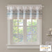 Dawn - Printed And Pieced Rod Pocket Valance - Blue - Simple Home Plus