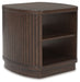 Korestone - Dark Brown - Square End Table - Simple Home Plus
