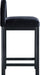 Conrad - Velvet Counter Stool With Black Legs - Simple Home Plus