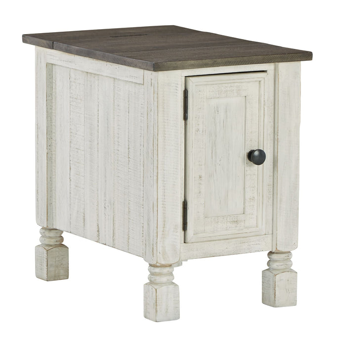 Havalance - White / Gray - Chair Side End Table - Simple Home Plus