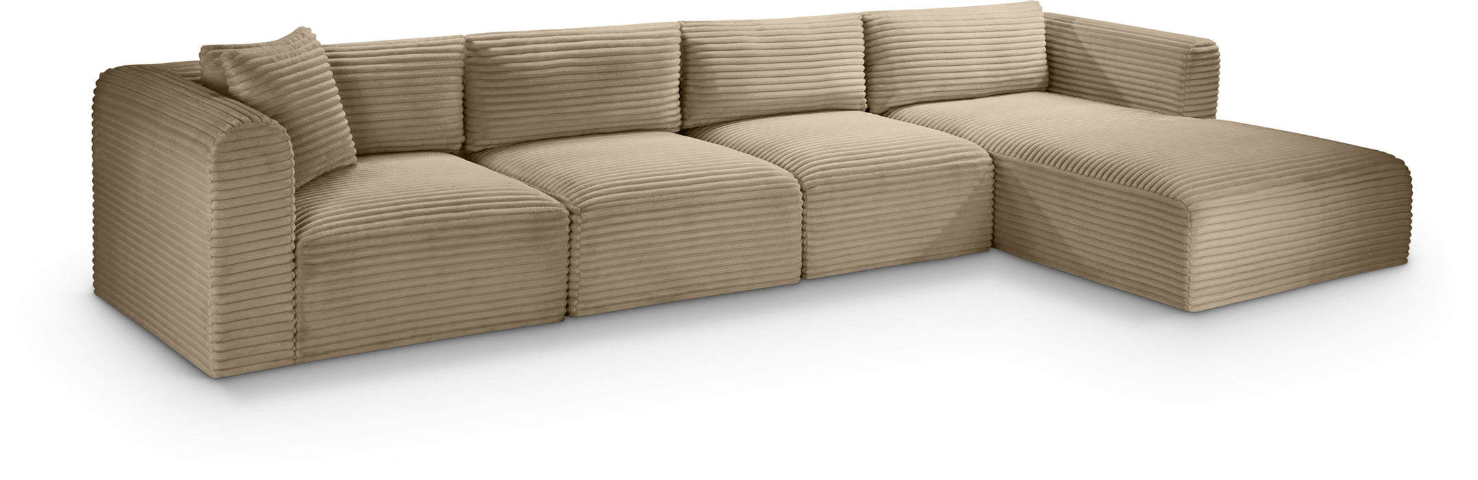 Shaggy - Fabric 4 Piece Modular Sectional - Simple Home Plus