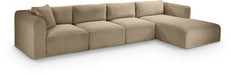 Shaggy - Fabric 4 Piece Modular Sectional - Simple Home Plus