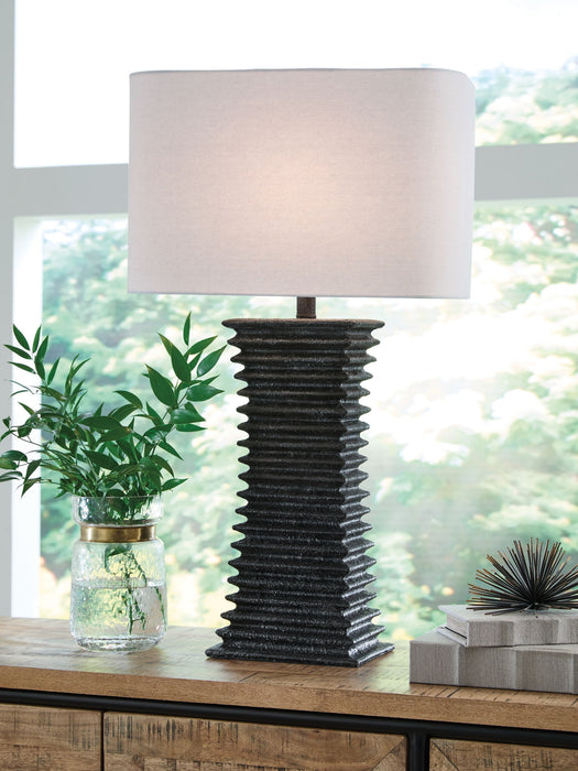 Golzar - Poly Table Lamp - Black - Simple Home Plus