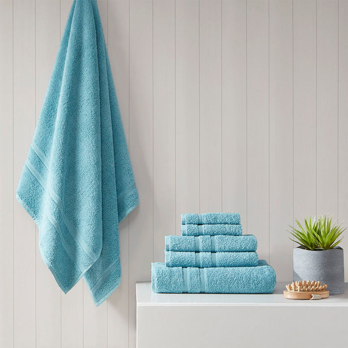 Aegean - 6 Piece Towel Set - Aqua - Simple Home Plus