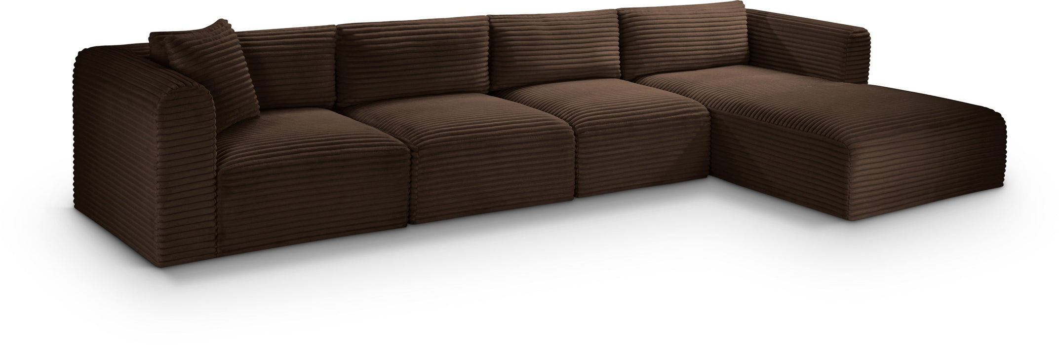 Shaggy - 4 Piece Modular Sectional - Simple Home Plus