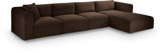 Shaggy - 4 Piece Modular Sectional - Simple Home Plus