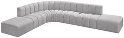 Arc - Boucle Fabric 7 Piece Corner Modular Sofa - Simple Home Plus