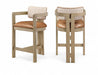 Ravina - Upholstered Counter Stool With Stained Natural Base - Simple Home Plus