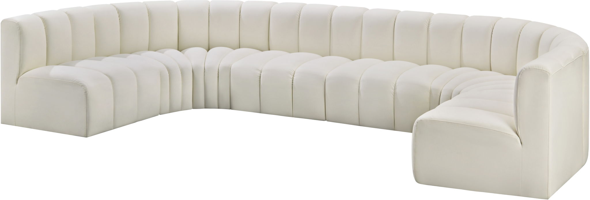 Arc - Faux Leather Modular U-Shaped Sectional - Simple Home Plus