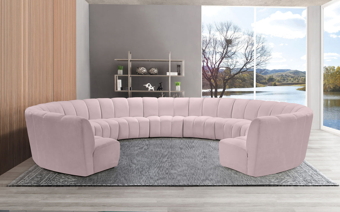 Infinity - 11 Piece Velvet Modular Sectional