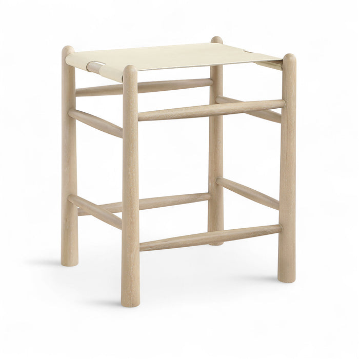 Santos - Backless Counter Stool With Stained Natural Base - Simple Home Plus
